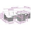 vidaXL Garten-Sofa-Set mit Kissen mit Speicher 8 pcs Beige Poly Rattan