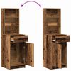 vidaXL Schminktischset mit LED mit Regal 2 pcs Altholz Holzwerkstoff