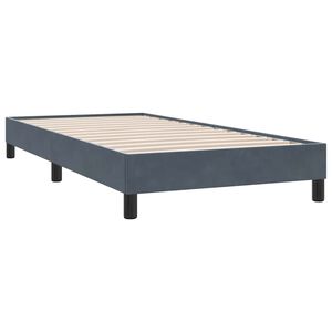 vidaXL Bettgestell ohne Matratze Dunkelgrau 80x210 cm Samt
