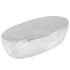 vidaXL Couchtisch Silber geh&auml;mmert 100 x 50 x 28 cm Aluminium