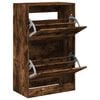 vidaXL Schuhschrank R&auml;uchereiche 60x34x96,5 cm Holzwerkstoff