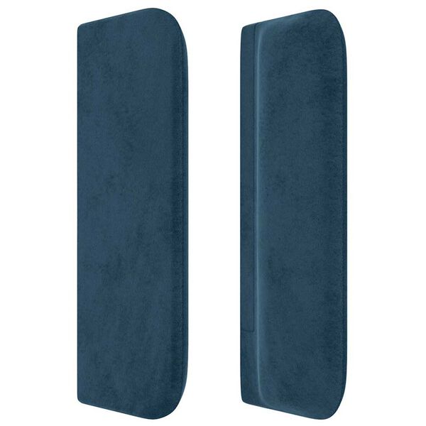 vidaXL Kopfteil mit Ohren Dunkelblau 103x16x78/88 cm Samt