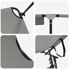 vidaXL Klappbare Sonnenliege Grau 190 x 57 x 81 cm Oxford