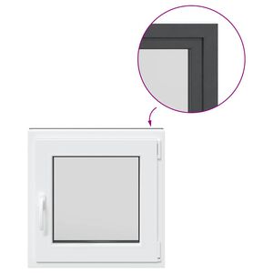 vidaXL Kellerfenster "RISOR" 50x50 cm Drehkipp DIN Rechts Anthrazit