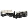vidaXL Gartensofa-set 9 stk. Schwarz Poly-Rattan