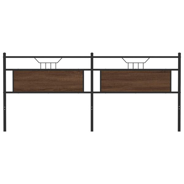 vidaXL Ersatz-Kopfteil Braun Eichen-Optik 193 cm Holzwerkstoff und Stahl