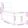 vidaXL Boxspringbett mit Matratze Dunkelgr&uuml;n 100x200 cm Samt