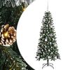 vidaXL K&uuml;nstlicher Weihnachtsbaum Gr&uuml;n 150 cm PVC, Plastik und Stahl