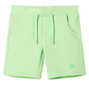 Kindershorts Fluo-Gr&uuml;n 128