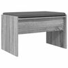 vidaXL Flurbank mit Kissen Graues Sonoma 63 x 38 x 40 cm