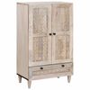 vidaXL Highboard 60 x 33 x 100 cm Massivholz Mango Bleached White