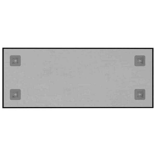 vidaXL Magnettafel Wandmontage Schwarz 50x20 cm Hartglas