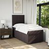 vidaXL Boxspringbett mit Matratze Dunkelbraun 90x190 cm Stoff