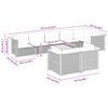 vidaXL 9-tlg. Garten-Sofagarnitur mit Kissen Beige Poly Rattan