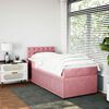 vidaXL Boxspringbett mit Matratze Rosa 80x200 cm Samt