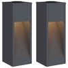 vidaXL Solar LED Wegeleuchte 2 Stk. Warmes Wei&szlig; 18 x 18 x 50 cm