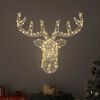 vidaXL Rentierkopf mit 140 LEDs Warmwei&szlig; 60 cm Acryl