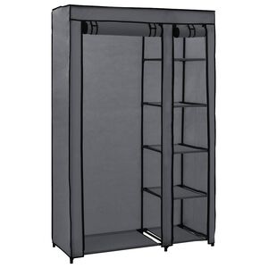 vidaXL Faltschrank Grau 110x45x175 cm Stoff