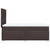 vidaXL Boxspringbett mit Matratze Dunkelbraun 90x200 cm Stoff