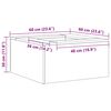 vidaXL Feuerstelle Braun 60 x 60 x 30 cm Wetterfeststahl