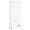 vidaXL Highboard Wei&szlig; 69,5x34x180 cm Holzwerkstoff