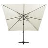 vidaXL Ampelschirm mit Doppeldach 300 x 300 cm Sand
