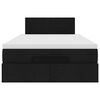 vidaXL Ottomane Bett mit Matratze & LEDs Schwarz 120x190 cm Stoff