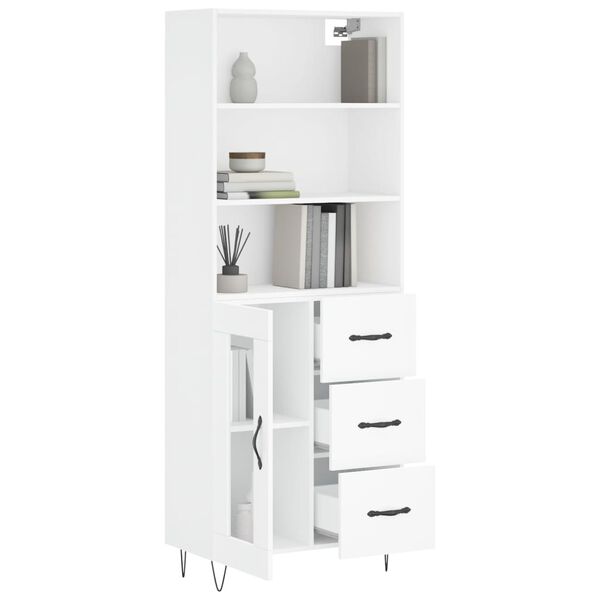vidaXL Highboard Wei&szlig; 69,5x34x180 cm Holzwerkstoff