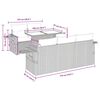 vidaXL 6-tlg. Garten-Sofagarnitur mit Kissen Braun Poly Rattan
