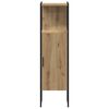 vidaXL Badezimmerm&ouml;bel-Set mit Regal mit T&uuml;r 4 pcs Braun Holzwerkstoff