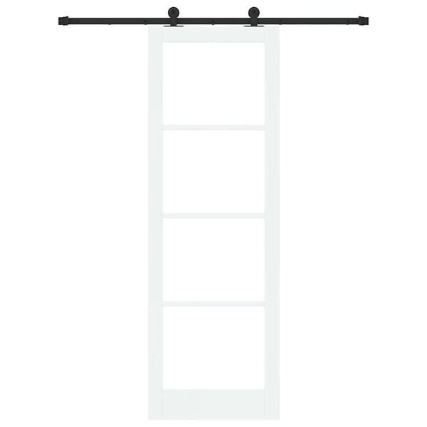 vidaXL Schiebet&uuml;r ORKDAL Wei&szlig; und Schwarz 78 x 232 cm