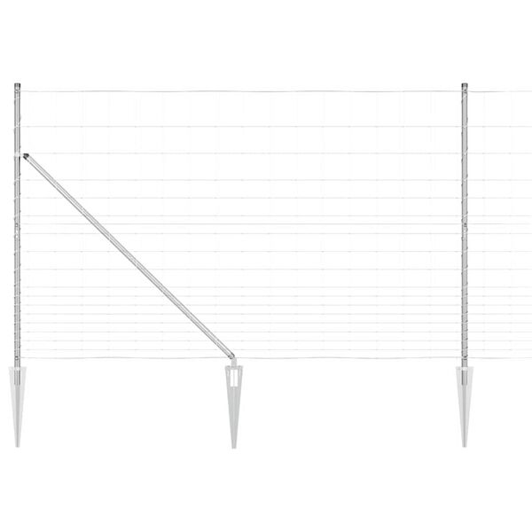 vidaXL Zaunpfosten Galvanisiert 25 x 1,5 m Stahl