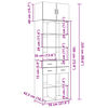 vidaXL Hochschrank Sonoma-Eiche 70x42,5x225 cm Holzwerkstoff