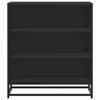 vidaXL Sideboard Schwarz 68x35x76 cm Holzwerkstoff und Metall