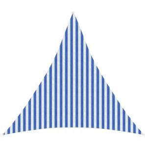 vidaXL Sonnensegel 3,6 x 3,6 x 3,6 m HDPE Dreieckig Blau und Wei&szlig;