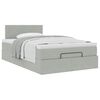 vidaXL Ottoman-Bett mit Matratze Hellgrau 120x200 cm Samt
