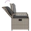 vidaXL 3-tlg. Garten-Essgruppe mit Kissen Hellgrau Poly Rattan