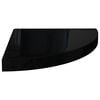 vidaXL Eck-Schweberegale 2 Stk. Hochglanz-Schwarz 35x35x3,8 cm MDF