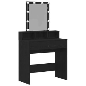 vidaXL Schminktisch Schwarz Eichen-Optik 80 x 41 x 144,5 cm