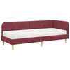 vidaXL Eckbettgestell Weinrot 80 x 200 cm Stoff