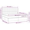 vidaXL Boxspringbett mit Matratze & LED Creme 200x200 cm Stoff