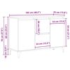 vidaXL Sideboard Schwarz Eichen-Optik 104 x 35 x 70 cm Holzwerkstoff