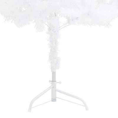 vidaXL Künstlicher Eck-Weihnachtsbaum Weiß 180 cm PVC