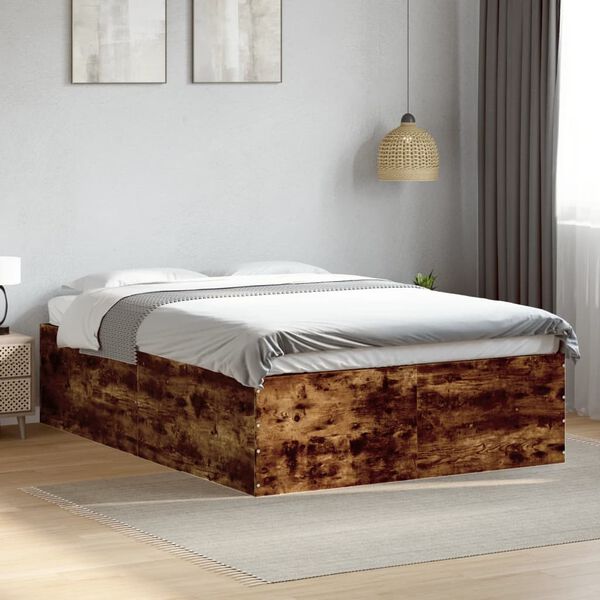 vidaXL Bettgestell R&auml;uchereiche 140x200 cm Holzwerkstoff