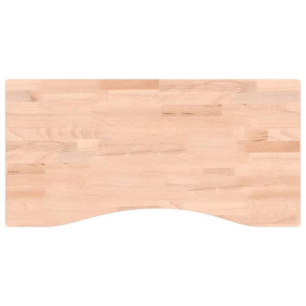 vidaXL Schreibtischplatte 80x(36-40)x2,5 cm Massivholz Buche