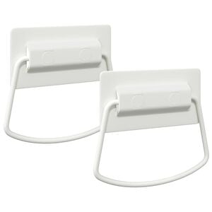 vidaXL Schrankgriffe 2 stk. Wei&szlig; 85 x 45 mm Metall