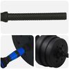 vidaXL 2-in-1 Kurzhantel Langhantel Set 30kg Schwarz und Blau