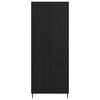 vidaXL Highboard 2 pcs Schwarz Eichen-Optik Engineered Wood und Glas