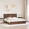 vidaXL Aufbewahrungsbett Braun Eichen-Optik 200 x 200 cm Holzwerkstoff