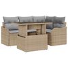 vidaXL Gartensofa-set mit Kissen mit Kissen 5 pcs Beige Poly Rattan